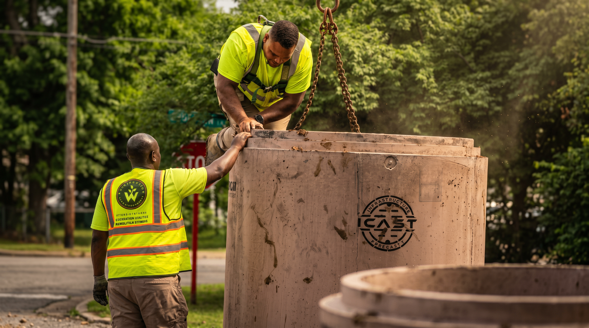 Wilson + Son crew working on a precast site project